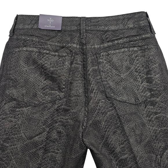 NWT NYDJ Jeans Women's Size 8 Marilyn Straight Leg Gray Snake Print Made in USA - Picture 6 of 16